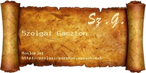 Szolgai Gaszton névjegykártya
